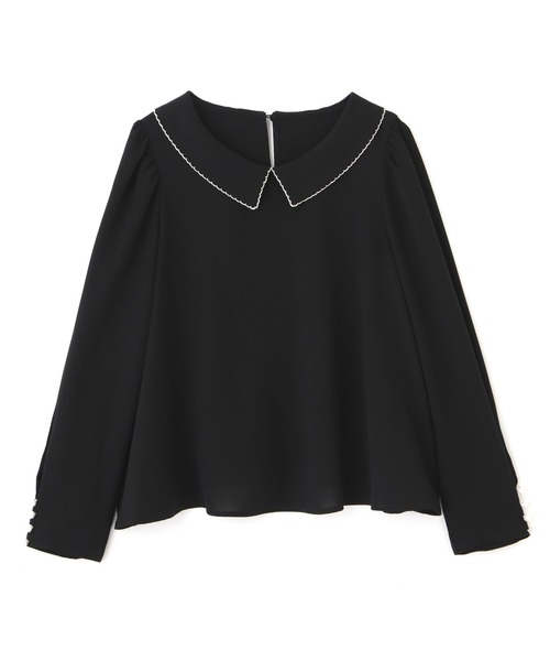 PROPORTION BODY DRESSING（プロポーションボディドレッシング）の「ピコデザインジョーゼットブラウス / 1212210005（シャツ/ブラウス・レディース・ブラック/イエロー/オフホワイト・FREE）」の6枚目の写真