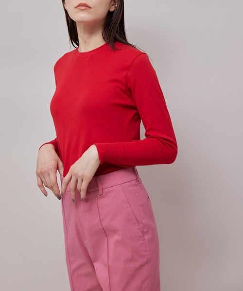 ROPE'（ロペ）の「クルーネックジャストフィットニットソー（ニット/セーター・レディース・ブラック/ホワイト/ネイビー/レッド/イエロー系その他2・M）」の5枚目の写真