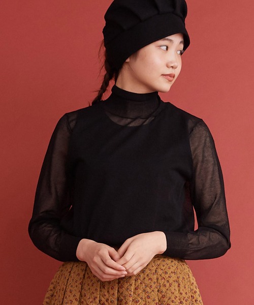 Malle(マル)の「Malle コットン/ポリエステル ハイネックセーター(ニット/セーター・レディース・ホワイト/ブラック/ネイビー・FREE)」の9枚目の写真