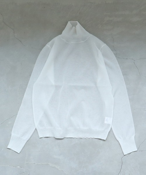 Malle(マル)の「Malle コットン/ポリエステル ハイネックセーター(ニット/セーター・レディース・ホワイト/ブラック/ネイビー・FREE)」の5枚目の写真