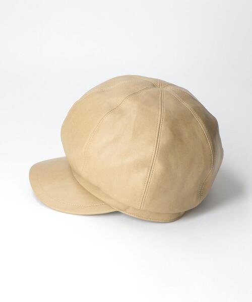 BEAUTY&YOUTH UNITED ARROWS（ビューティーアンドユースユナイテッドアローズ）の「フェイクレザー キャスケット（キャスケット・レディース・ブラック/ベージュ・FREE）」の3枚目の写真