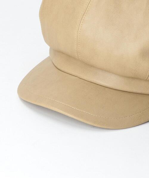 BEAUTY&YOUTH UNITED ARROWS（ビューティーアンドユースユナイテッドアローズ）の「フェイクレザー キャスケット（キャスケット・レディース・ブラック/ベージュ・FREE）」の6枚目の写真