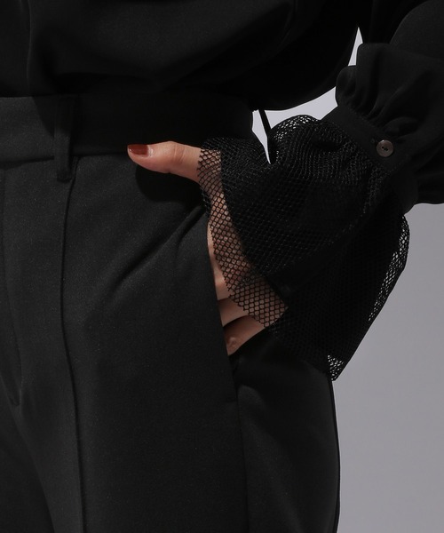 HARE（ハレ）の「カラーソフトワイドフレアパンツ(HARE)（その他パンツ・レディース・ブルー/イエロー系その他/ブラック・MEDIUM/SMALL）」の17枚目の写真