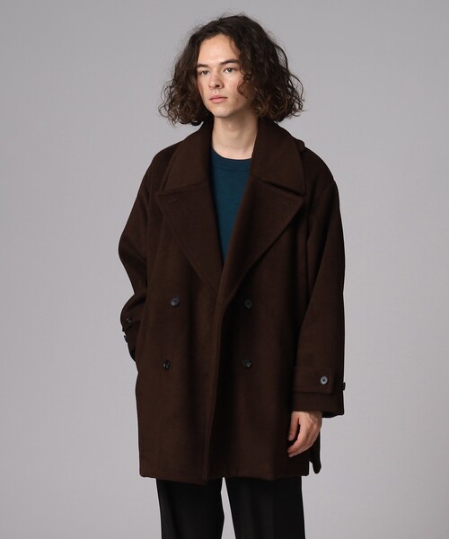 tk.TAKEO KIKUCHI(ティーケータケオキクチ)の「◆テックメルトンピーコート(ピーコート・メンズ・ライトグリーン/ブラウン系その他/ブラック・01/02/03)」の16枚目の写真