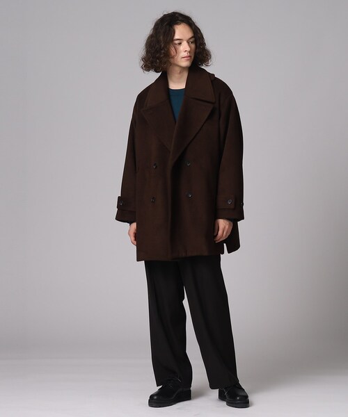 tk.TAKEO KIKUCHI(ティーケータケオキクチ)の「◆テックメルトンピーコート(ピーコート・メンズ・ライトグリーン/ブラウン系その他/ブラック・01/02/03)」の17枚目の写真