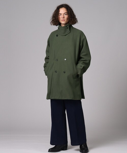 tk.TAKEO KIKUCHI(ティーケータケオキクチ)の「◆テックメルトンピーコート(ピーコート・メンズ・ライトグリーン/ブラウン系その他/ブラック・01/02/03)」の19枚目の写真