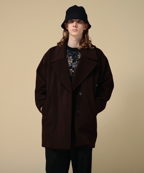 tk.TAKEO KIKUCHI(ティーケータケオキクチ)の「◆テックメルトンピーコート(ピーコート・メンズ・ライトグリーン/ブラウン系その他/ブラック・01/02/03)」の21枚目の写真