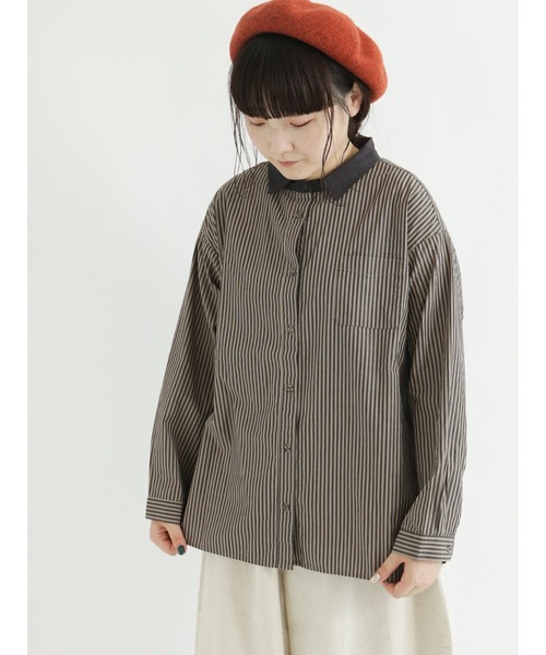 Samansa Mos2（サマンサ モスモス）の「柄アソートクレリックシャツ（シャツ/ブラウス・レディース・ブラック/ベージュ/オフホワイト/モカ・ﾌﾘ-）」の18枚目の写真