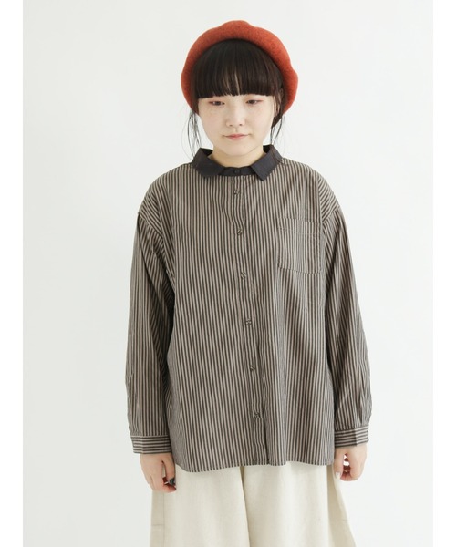 Samansa Mos2（サマンサ モスモス）の「柄アソートクレリックシャツ（シャツ/ブラウス・レディース・ブラック/ベージュ/オフホワイト/モカ・ﾌﾘ-）」の12枚目の写真