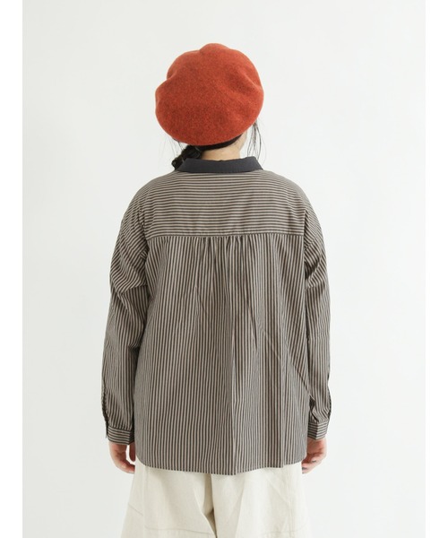 Samansa Mos2（サマンサ モスモス）の「柄アソートクレリックシャツ（シャツ/ブラウス・レディース・ブラック/ベージュ/オフホワイト/モカ・ﾌﾘ-）」の9枚目の写真