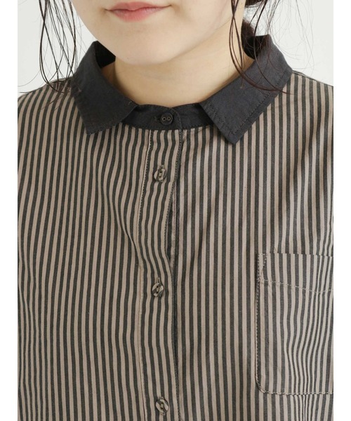 Samansa Mos2（サマンサ モスモス）の「柄アソートクレリックシャツ（シャツ/ブラウス・レディース・ブラック/ベージュ/オフホワイト/モカ・ﾌﾘ-）」の8枚目の写真