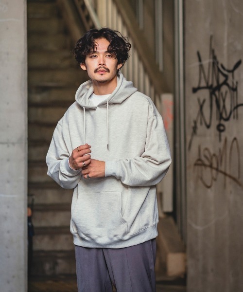 improves(インプローブス)の「【improves】13.4オンス ヘビーウエイト スウェット プルオーバーパーカー(パーカー・メンズ・ブラック/オートミール/グリーン/ネイビー・MEDIUM/X-LARGE/LARGE)」の9枚目の写真