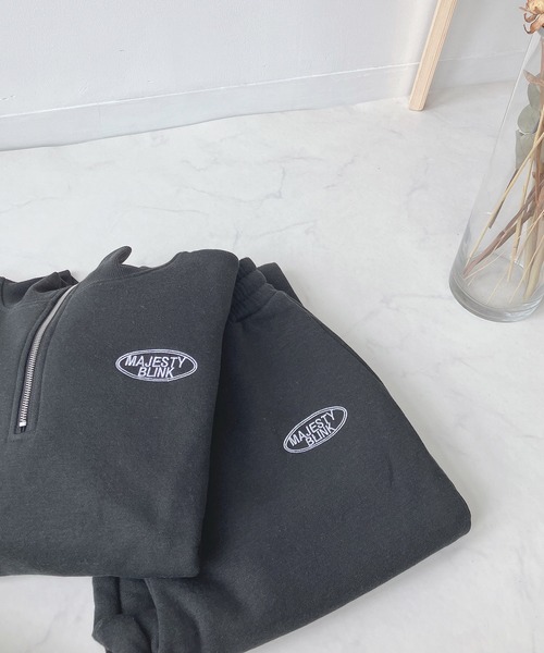 AS KNOW AS plus(アズノゥアズプラス)の「♪ロゴ刺繍 ジョガースウェットパンツ(スウェットパンツ・レディース・ブラック/ブルー/オートミール・FREE)」の21枚目の写真