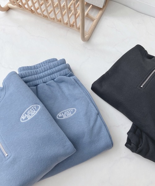 AS KNOW AS plus(アズノゥアズプラス)の「♪ロゴ刺繍 ジョガースウェットパンツ(スウェットパンツ・レディース・ブラック/ブルー/オートミール・FREE)」の22枚目の写真