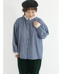 Samansa Mos2 | 襟レース前開きブラウス(シャツ/ブラウス)