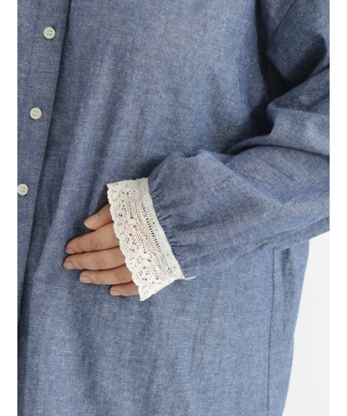 Samansa Mos2(サマンサ モスモス)の「襟レース前開きブラウス(シャツ/ブラウス・レディース・ブラック/ベージュ/ネイビー/オフホワイト・フリ-)」の20枚目の写真