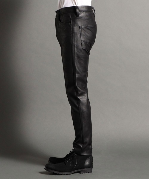 HIDEAWAYS NICOLE(ハイダウェイニコル)の「ポンチスウェードレザー調プリントパンツ(その他パンツ・メンズ・グレー系その他/ブラック系その他2/ブラック系その他・SMALL/MEDIUM/LARGE/X-LARGE)」の5枚目の写真