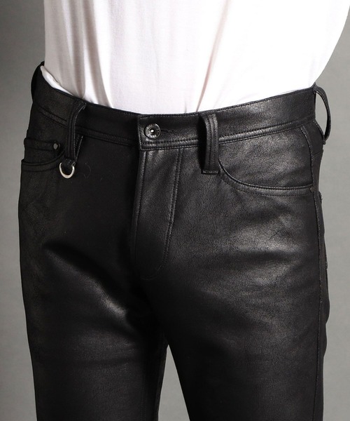 HIDEAWAYS NICOLE(ハイダウェイニコル)の「ポンチスウェードレザー調プリントパンツ(その他パンツ・メンズ・グレー系その他/ブラック系その他2/ブラック系その他・SMALL/MEDIUM/LARGE/X-LARGE)」の7枚目の写真