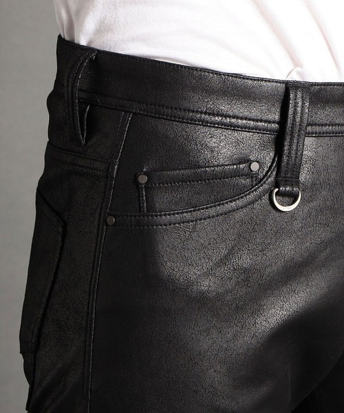 HIDEAWAYS NICOLE(ハイダウェイニコル)の「ポンチスウェードレザー調プリントパンツ(その他パンツ・メンズ・グレー系その他/ブラック系その他2/ブラック系その他・SMALL/MEDIUM/LARGE/X-LARGE)」の9枚目の写真