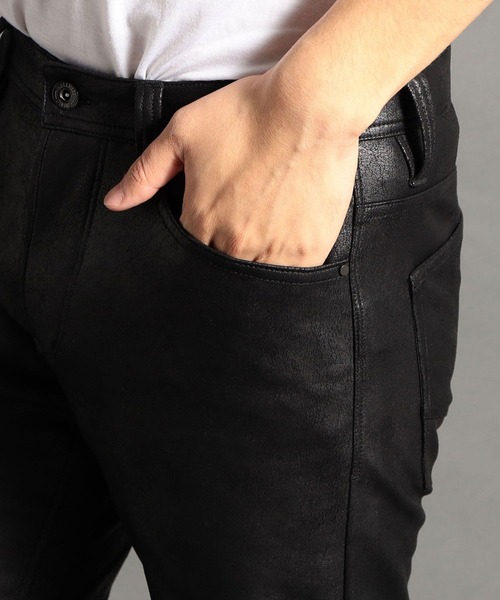 HIDEAWAYS NICOLE(ハイダウェイニコル)の「ポンチスウェードレザー調プリントパンツ(その他パンツ・メンズ・グレー系その他/ブラック系その他2/ブラック系その他・SMALL/MEDIUM/LARGE/X-LARGE)」の10枚目の写真