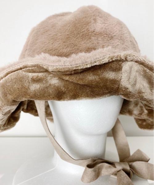 XU(エックスユー)の「【Never mind the XU】ribbon fur hat / 【ネバーマインド ザ エックスユー】リボンファーハット(ハット・メンズ・ベージュ/ブラウン/レッド/アイボリー/ブラック/カーキ・ONE SIZE)」の15枚目の写真