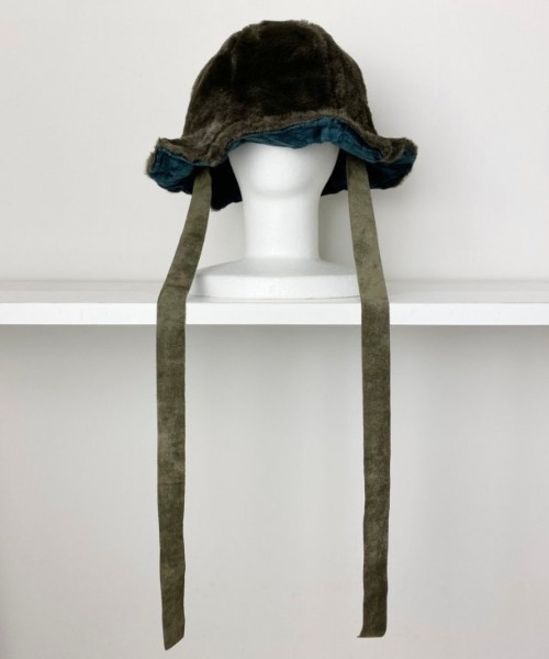 XU(エックスユー)の「【Never mind the XU】ribbon fur hat / 【ネバーマインド ザ エックスユー】リボンファーハット(ハット・メンズ・ベージュ/ブラウン/レッド/アイボリー/ブラック/カーキ・ONE SIZE)」の16枚目の写真