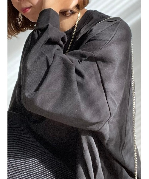 HEILIS(ヘイリス)の「ヘムデザインカットソー / カットソー ロンT 長袖(Tシャツ/カットソー・レディース・グレー/ブラック/オフホワイト・FREE)」の6枚目の写真