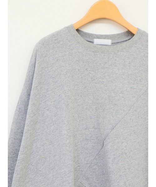 HEILIS(ヘイリス)の「ヘムデザインカットソー / カットソー ロンT 長袖(Tシャツ/カットソー・レディース・グレー/ブラック/オフホワイト・FREE)」の15枚目の写真