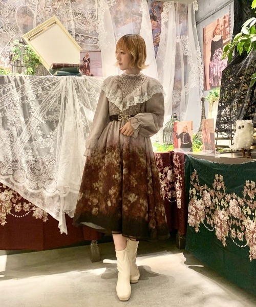 ミスティローズ柄ワンピース ワンピース Axes Femme アクシーズファム のファッション通販 Zozotown