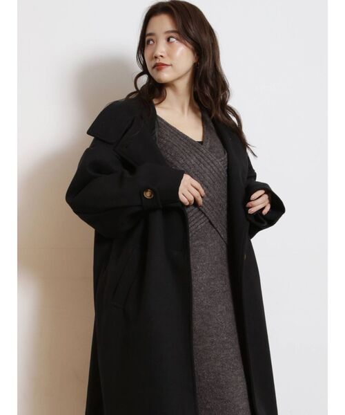 COTORICA（コトリカ）の「【THE DAYZ TOKYO】スタンドネックコート（その他アウター・レディース・アイボリー/ブラック・SMALL/MEDIUM）」の5枚目の写真