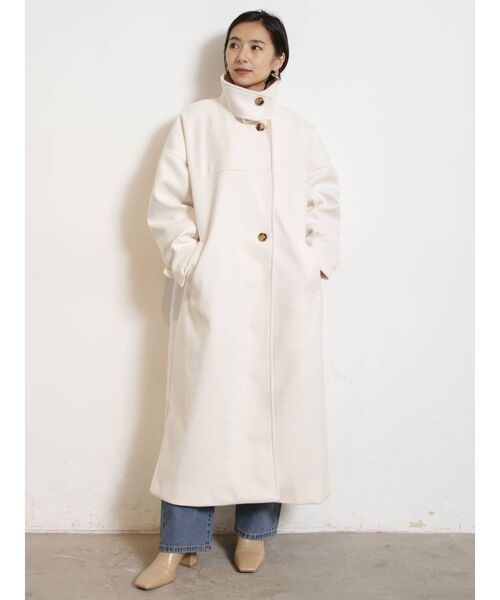COTORICA（コトリカ）の「【THE DAYZ TOKYO】スタンドネックコート（その他アウター・レディース・アイボリー/ブラック・SMALL/MEDIUM）」の9枚目の写真