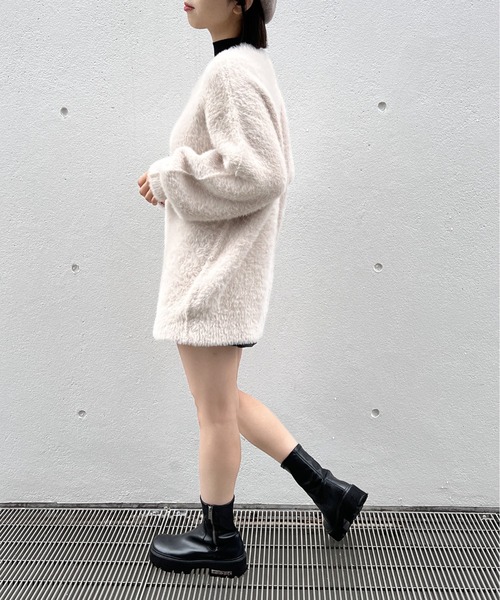 one way（ワンウェイ）の「ショートフェザーロングカーディガン（カーディガン/ボレロ・レディース・ライトピンク/ホワイト/ベージュ・FREE）」の15枚目の写真