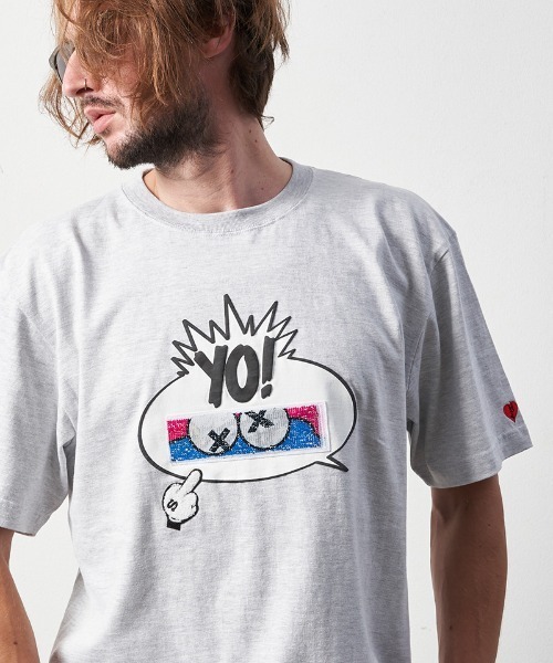 STUD MUFFIN(スタッドマフィン)の「mt8086-5.6ozコットン天竺 BALLOONシークイン SSTシャツ(Tシャツ/カットソー・メンズ・ホワイト/ブラック/アッシュ・2/4/3)」の3枚目の写真