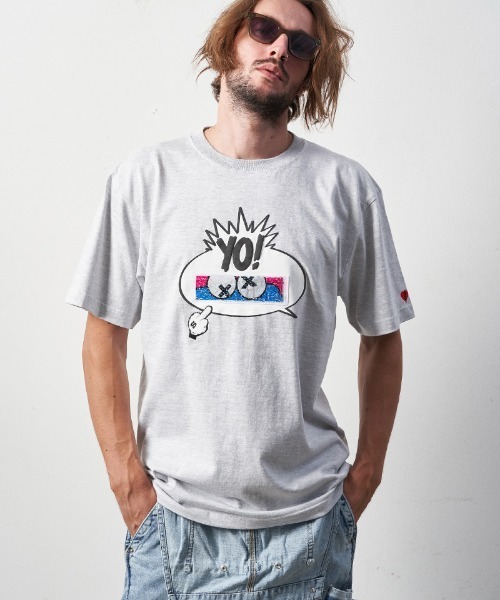 STUD MUFFIN(スタッドマフィン)の「mt8086-5.6ozコットン天竺 BALLOONシークイン SSTシャツ(Tシャツ/カットソー・メンズ・ホワイト/ブラック/アッシュ・2/4/3)」の5枚目の写真