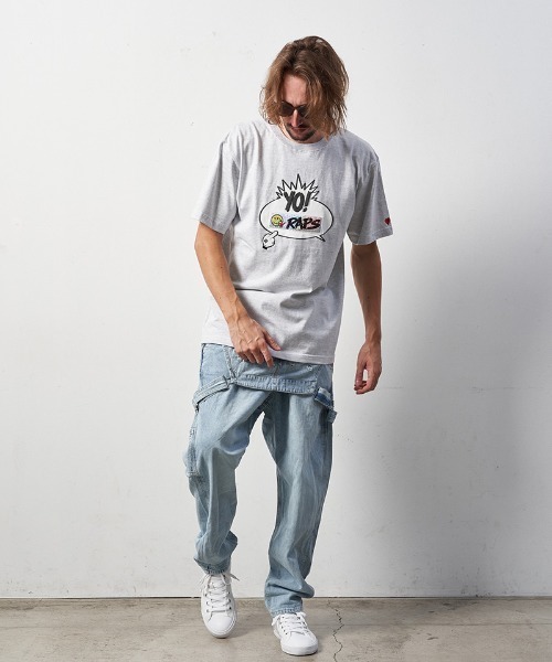 STUD MUFFIN(スタッドマフィン)の「mt8086-5.6ozコットン天竺 BALLOONシークイン SSTシャツ(Tシャツ/カットソー・メンズ・ホワイト/ブラック/アッシュ・2/4/3)」の16枚目の写真