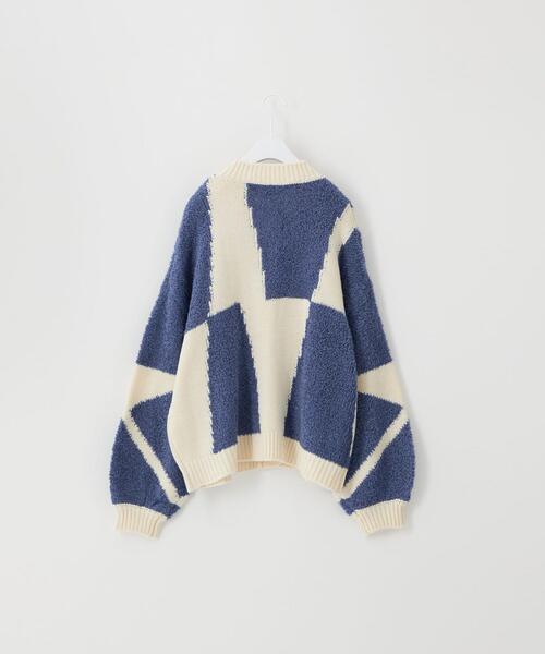 CITEN（シテン）の「＜CITEN＞ブロッキング ニットカーディガン（カーディガン/ボレロ・レディース・コバルトブルー/グレー・FREE）」の10枚目の写真