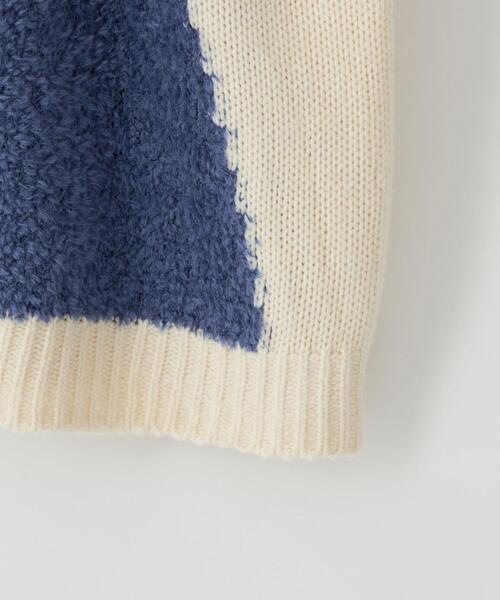 CITEN（シテン）の「＜CITEN＞ブロッキング ニットカーディガン（カーディガン/ボレロ・レディース・コバルトブルー/グレー・FREE）」の7枚目の写真