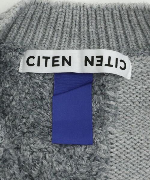 CITEN（シテン）の「＜CITEN＞ブロッキング ニットカーディガン（カーディガン/ボレロ・レディース・コバルトブルー/グレー・FREE）」の4枚目の写真