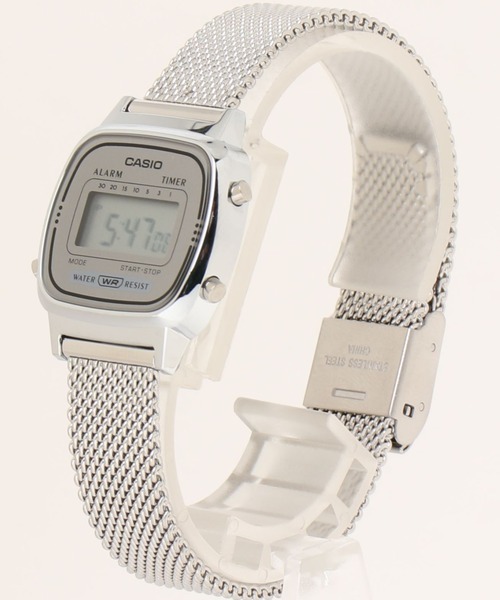 【美品】CASIO SHEEN スクエア時計 金属メッシュベルト CASIO SHEEN スクエア時計 金属メッシュベルト 時計