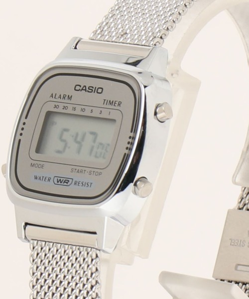 CASIO(カシオ)の「CASIO カシオ/ デジタル クォーツ腕時計 メタルメッシュベルト 日常生活防水 //// LA-670WEM-7(デジタル腕時計・メンズ・シルバー/ブラック・FREE)」の3枚目の写真