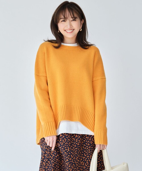 川上桃子×23区コラボ ウールカシミヤブレンドバルキー エディターズ ニット