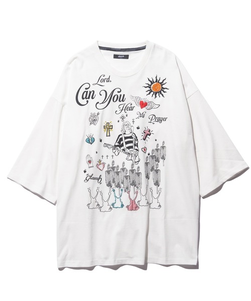 glamb（グラム）の「Grunge Stream CS / グランジストリームカットソー（Tシャツ/カットソー・メンズ・ホワイト/ブラック・L/S/M）」の14枚目の写真