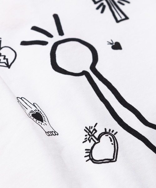 glamb（グラム）の「Grunge Stream CS / グランジストリームカットソー（Tシャツ/カットソー・メンズ・ホワイト/ブラック・L/S/M）」の4枚目の写真