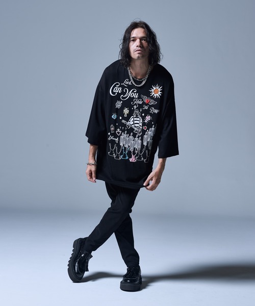 glamb（グラム）の「Grunge Stream CS / グランジストリームカットソー（Tシャツ/カットソー・メンズ・ホワイト/ブラック・L/S/M）」の20枚目の写真