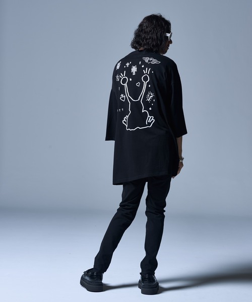 glamb（グラム）の「Grunge Stream CS / グランジストリームカットソー（Tシャツ/カットソー・メンズ・ホワイト/ブラック・L/S/M）」の18枚目の写真