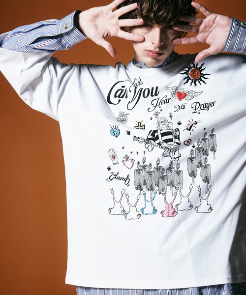 glamb（グラム）の「Grunge Stream CS / グランジストリームカットソー（Tシャツ/カットソー・メンズ・ホワイト/ブラック・L/S/M）」の11枚目の写真