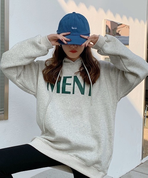 DIAVEL(ディアベル)の「MENTロゴプリントパーカー(パーカー・レディース・グリーン/グレー・M)」の8枚目の写真