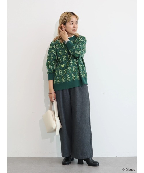 Disney(ディズニー)の「ジャガードニットプルオーバー/Mickey(ニット/セーター・レディース・ピンク/グリーン/ブラウン・FREE)」の8枚目の写真