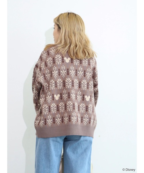 Disney(ディズニー)の「ジャガードニットプルオーバー/Mickey(ニット/セーター・レディース・ピンク/グリーン/ブラウン・FREE)」の12枚目の写真