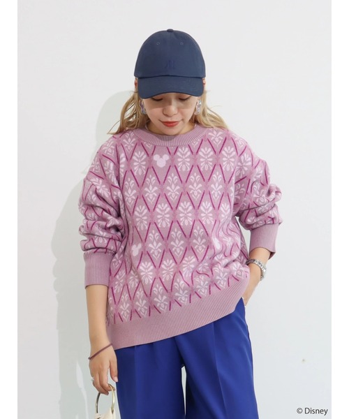 Disney(ディズニー)の「ジャガードニットプルオーバー/Mickey(ニット/セーター・レディース・ピンク/グリーン/ブラウン・FREE)」の15枚目の写真